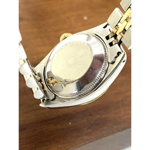 Rolex Datejust Women's Watch 6917 Vintage Swiss Automatic Steel 18k Gold 26mm - Picture 7 of 13